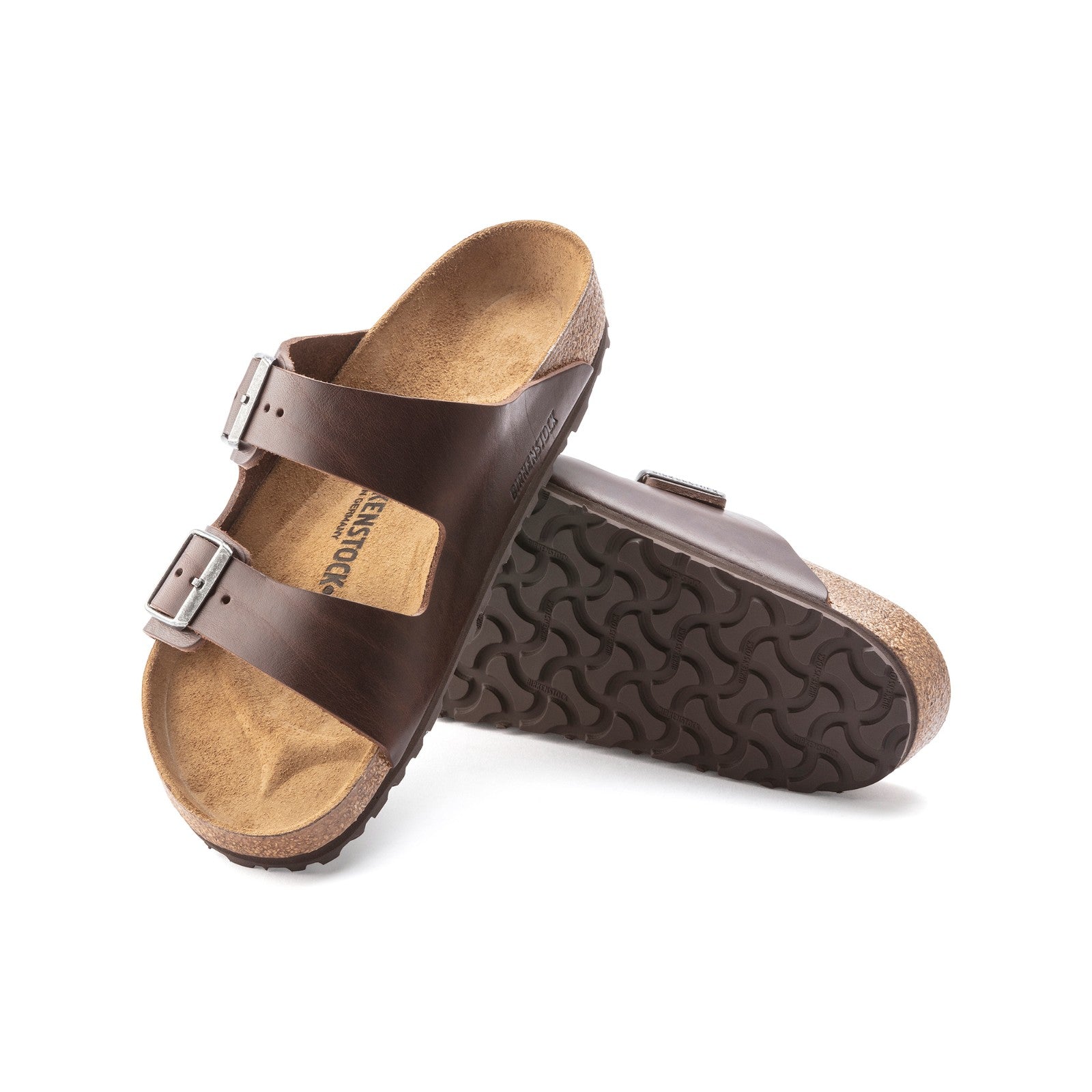 Birkenstock Arizona Grip Leather (Vintage Wood Roast) Men's Sandals 1023119 1023117