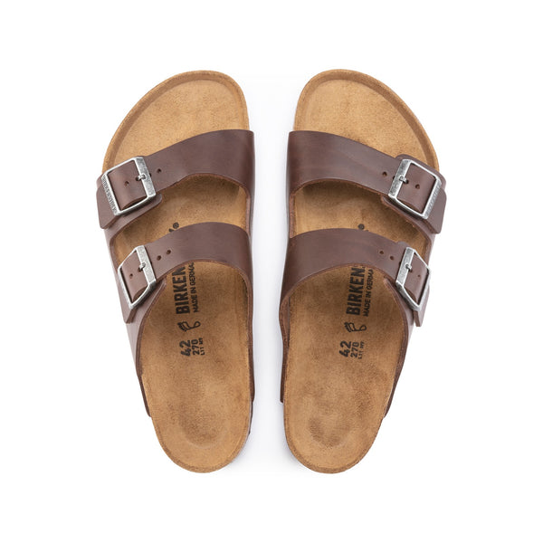 Birkenstock Arizona Grip Leather (Vintage Wood Roast) Men's