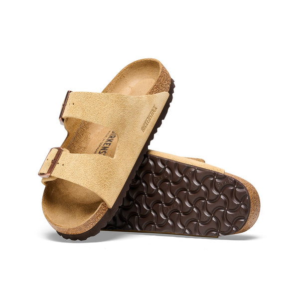 Birkenstock Arizona Suede Leather (Latte Cream) Men's Sandals