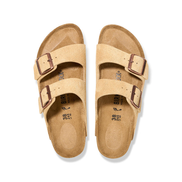 Birkenstock Arizona Suede Leather (Latte Cream) Men's Sandals