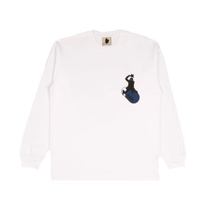 REAL BAD MAN "STOP WORRYING" LONG SLEEVE TEE WHITE RBM1207801
