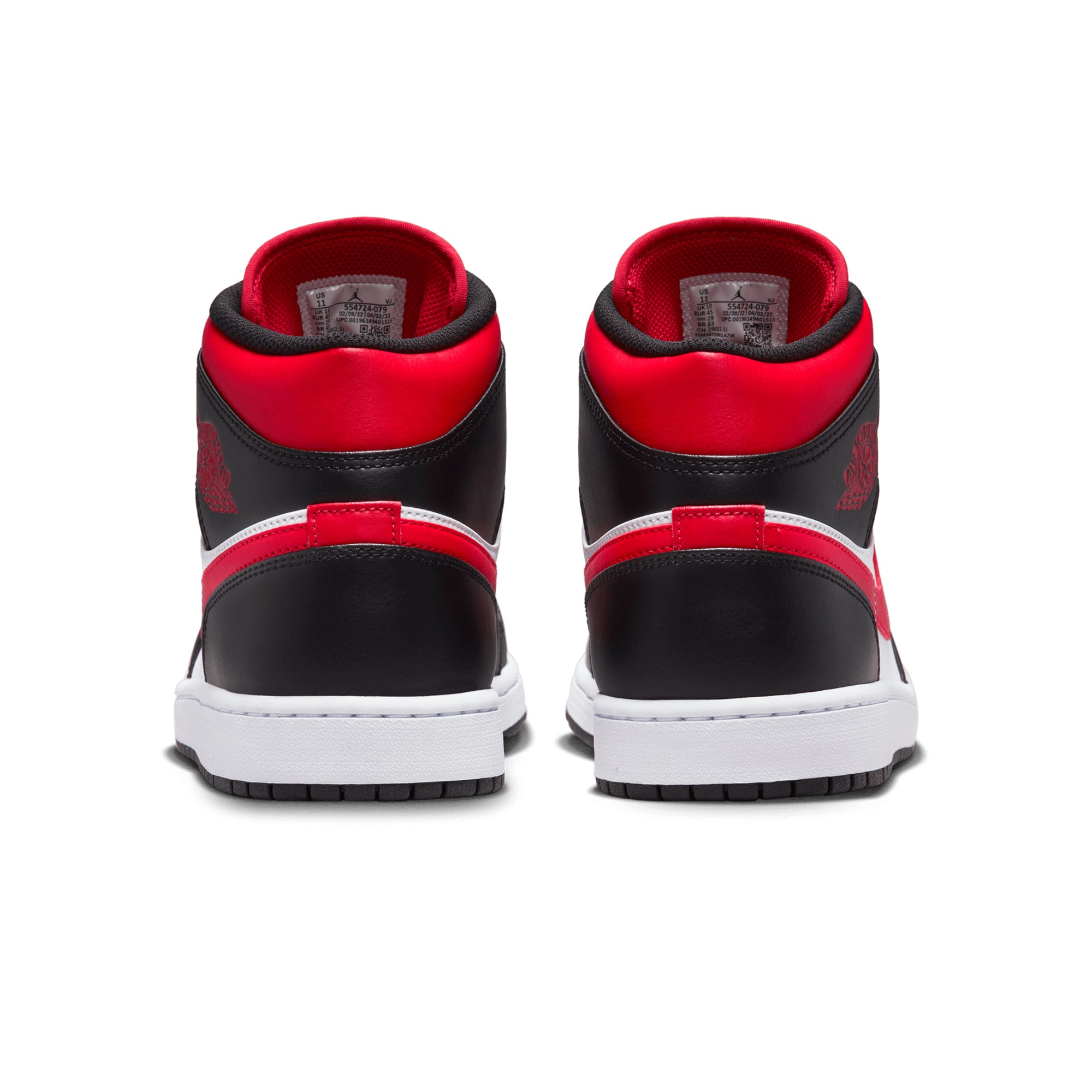 Air Jordan 1 Mid 'Bred Toe' 554724-079