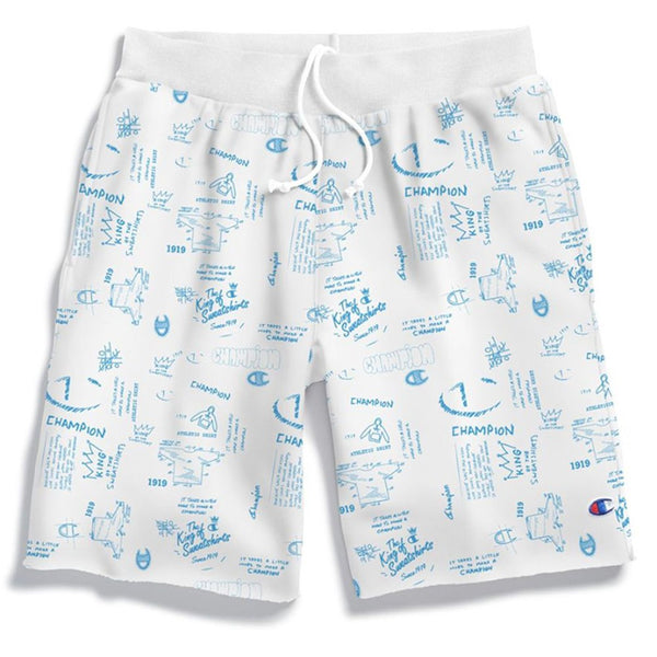 Champion LIFE Reverse Weave All Over Print Cut Off Shorts Kick Theory