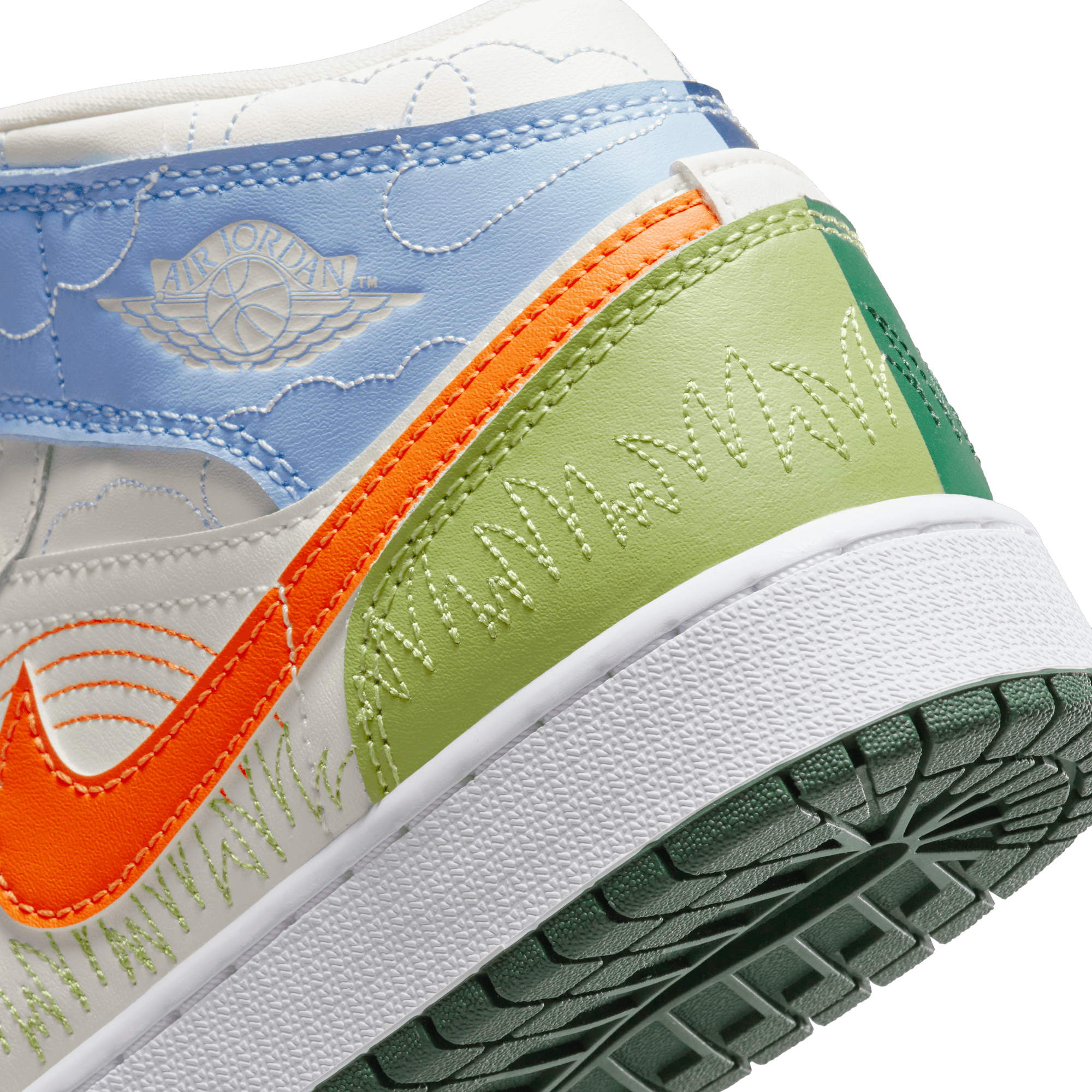 Air Jordan 1 MID SE (GS) 'Stitch' DX2462-100