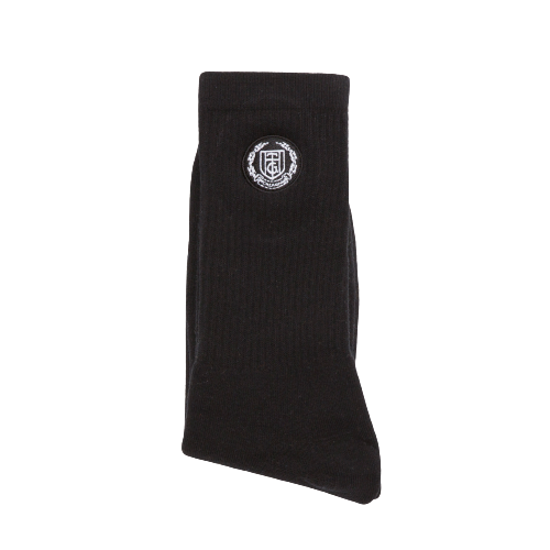 CREST RIB SOCKS HTG230182-BLACK