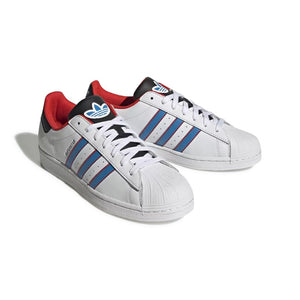 Adidas Originals Superstar (Cloud White/Bright Blue/Red) Men's Shoes ID4673 Men's ID4673