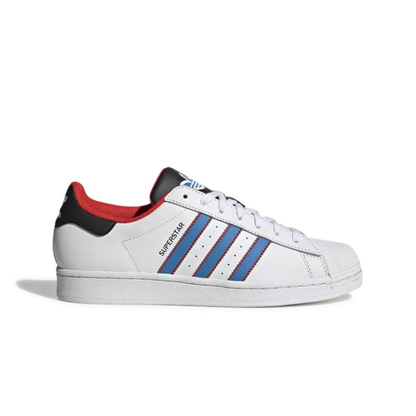 Adidas Originals Superstar (Cloud White/Bright Blue/Red) Men's Shoes I Kick Theory Adidas Originals Superstar (Cloud White/Bright Blue/Red) Men's Shoes I Kick Theory