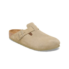 Birkenstock Boston Suede Leather (Faded Khaki) Men's Sandals