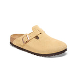 Birkenstock Boston Suede Leather (Latte Cream) Men's Sandals 1026186 1026181