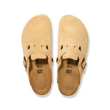 Birkenstock Boston Suede Leather (Latte Cream) Men's Sandals 1026182 1026181