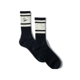 Parra Signature (Midnight Blue/White) Crew socks 52281