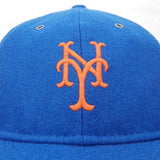 New York Mets New Era MLB 59FIFTY Retro Crown Wool Blue Fitted Cap Hat 60597948