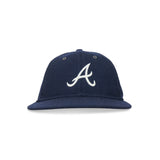 Atlanta Braves New Era MLB 59FIFTY Retro Crown Wool Navy Blue Fitted Cap Hat 60597953