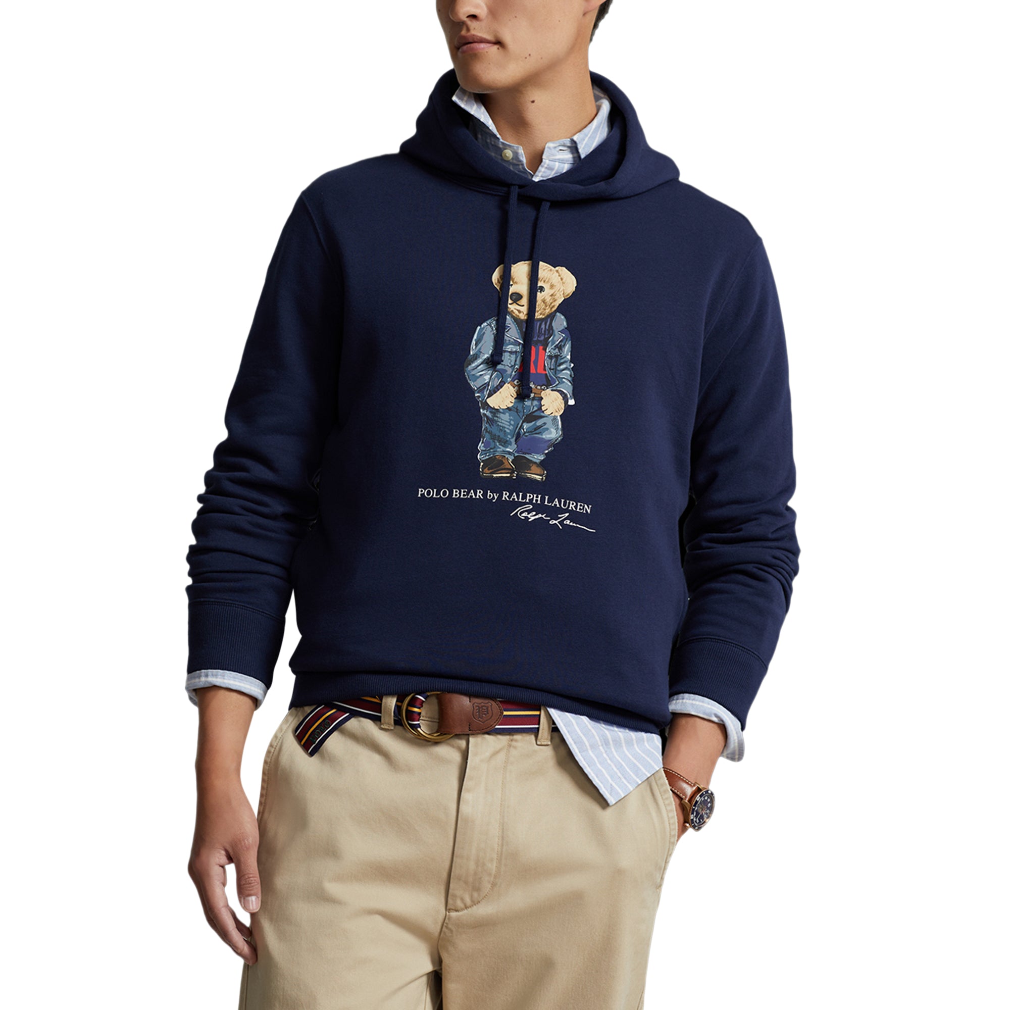 Bear printed cotton blend hoodie - Polo Ralph Lauren - Men