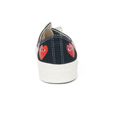 Converse x Comme des Garçons PLAY Chuck Taylor '70 All Star Low Black Multi Heart Men's Shoes AZ-K126-001-1