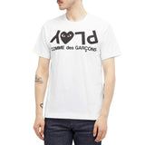 Comme des Garçons Play Logo Print (White) T-Shirt AZ-T068-051-1