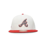 Atlanta Braves New Era Chrome Scarlet "UGA" 5950 Fitted Cap 70884966