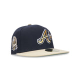 Atlanta Braves New Era Navy Vegas Gold "GT" 5950 Fitted Cap 70884968