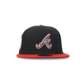 Atlanta Braves New Era Black Scarlet "UGA" 5950 Fitted Cap 70884965