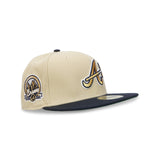 Atlanta Braves New Era Vegas Gold Navy "GT" 5950 Fitted Cap 70884967