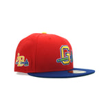 Gwinnett Braves New Era "Rainbow Warrior" Scarlet Light Royal Yellow