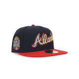 Atlanta Braves New Era “Celebration” 2021 World Series Champions Navy Scarlet 5950 Fitted Cap