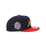 Atlanta Braves New Era “Celebration” 2021 World Series Champions Navy Scarlet 5950 Fitted Cap