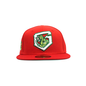 Gwinnett Stripers New Era "Grinch" Front Door Red Scarlet White