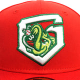 Gwinnett Stripers New Era "Grinch" Front Door Red Scarlet White