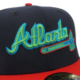 Atlanta Braves “Atliens” Navy Scarlet Red 1996 World Series New Era 5950 Fitted Cap