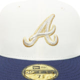 Atlanta Braves “MVP Chipper” Chrome Light Navy 1999 World Series New Era 5950 Fitted Cap