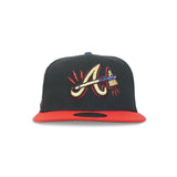 Atlanta Braves “Mad Dog Maddux” Black Royal Scarlet 30th Season New Era 5950 Fitted Cap