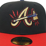 Atlanta Braves “Mad Dog Maddux” Black Royal Scarlet 30th Season New Era 5950 Fitted Cap