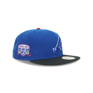 Atlanta Braves “Panthers” Light Royal Black Scarlet Turner Field Final Season New Era 5950 Fitted Cap