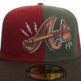 Atlanta Braves New Era “A Nightmare On Peachtree Street” 2025 All Star Game Brick Red Olive Walnut 5950 Fitted Cap