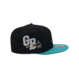 Gwinnett Braves New Era “Hard To Kill” Black Teal Scarlet 5950 Fitted Cap