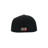 Gwinnett Braves New Era “Hard To Kill” Black Teal Scarlet 5950 Fitted Cap