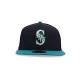 Seattle Mariners New Era 1994 AL 125th Patch (Navy/Aqua) 5950 Fitted Hat Cap 70841624