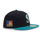 Seattle Mariners New Era 1994 AL 125th Patch (Navy/Aqua) 5950 Fitted Hat Cap 70841624