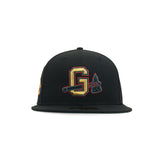 Gwinnett Braves New Era 5950 Black Pine Needle Green