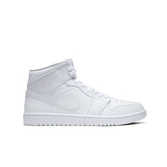 Nike Air Jordan 1 Mid Shoes Mens 8 Basketball Sneakers Triple White 554724-130 Nike Air Jordan 1 Mid Retro Triple White Men main image 2