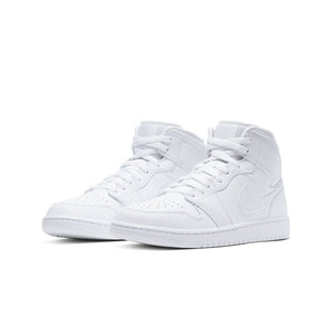 Air Jordan 1 Mid 'Triple White' 554724-130