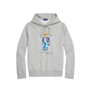 Polo Polo Ralph Lauren Long-Sleeve Men's Heather Novelty Regatta Bear Hoodie Fleece 710853309026