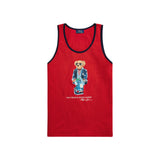Polo Ralph Lauren Men's Red Sleeveless Knit Regatta Bear Jersey Tank Top 710871332004