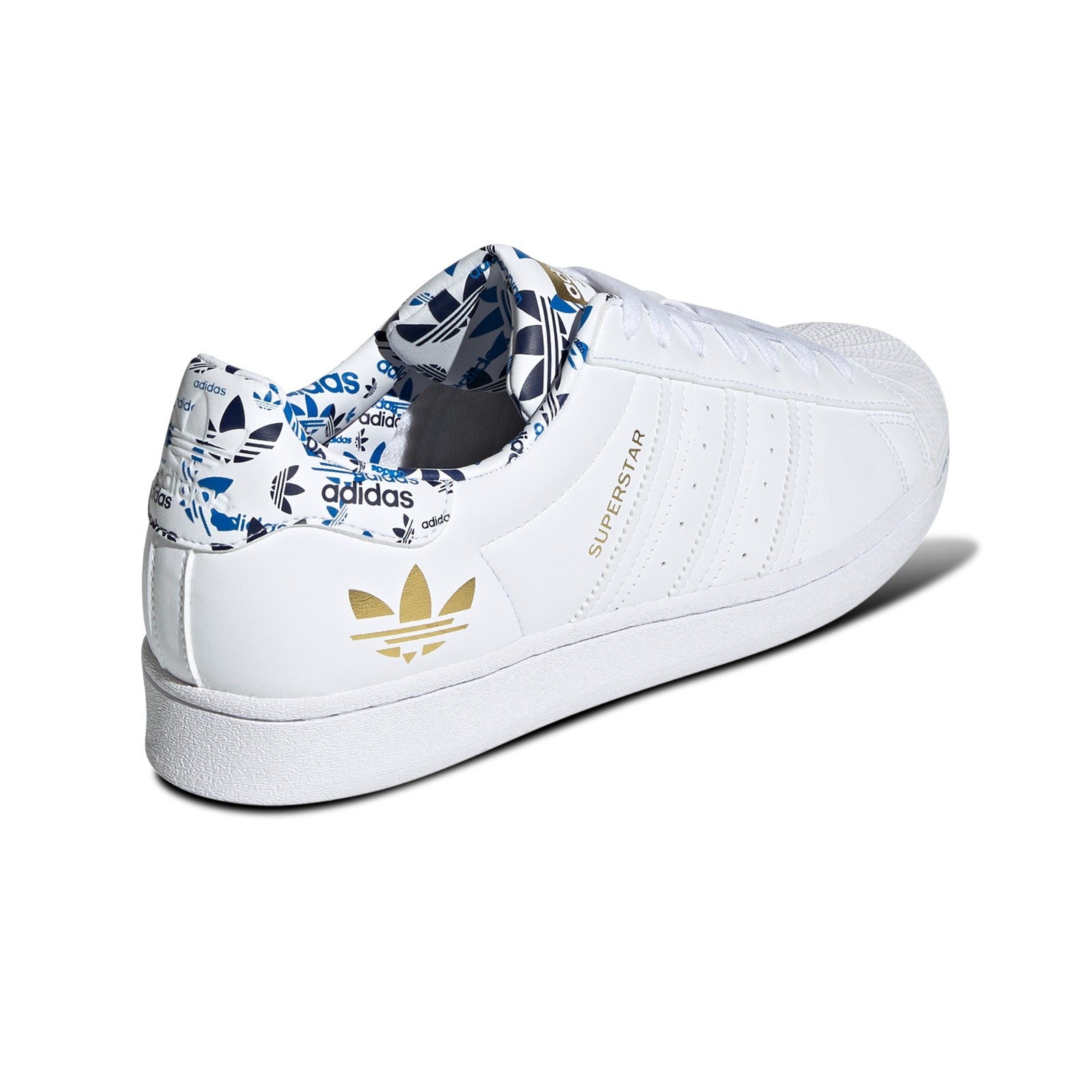 Men's adidas Superstar Shoes White Blue H00189