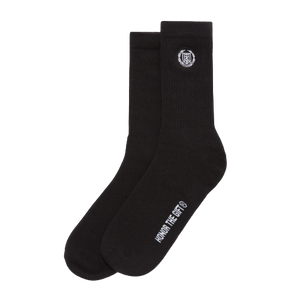 CREST RIB SOCKS HTG230182-BLACK