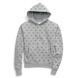 Reverse Weave All Over Print Pullover Hoodie