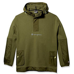 Champion LIFE Sideline Quarter Zip w/ Woven Piecing Pullover Jacket