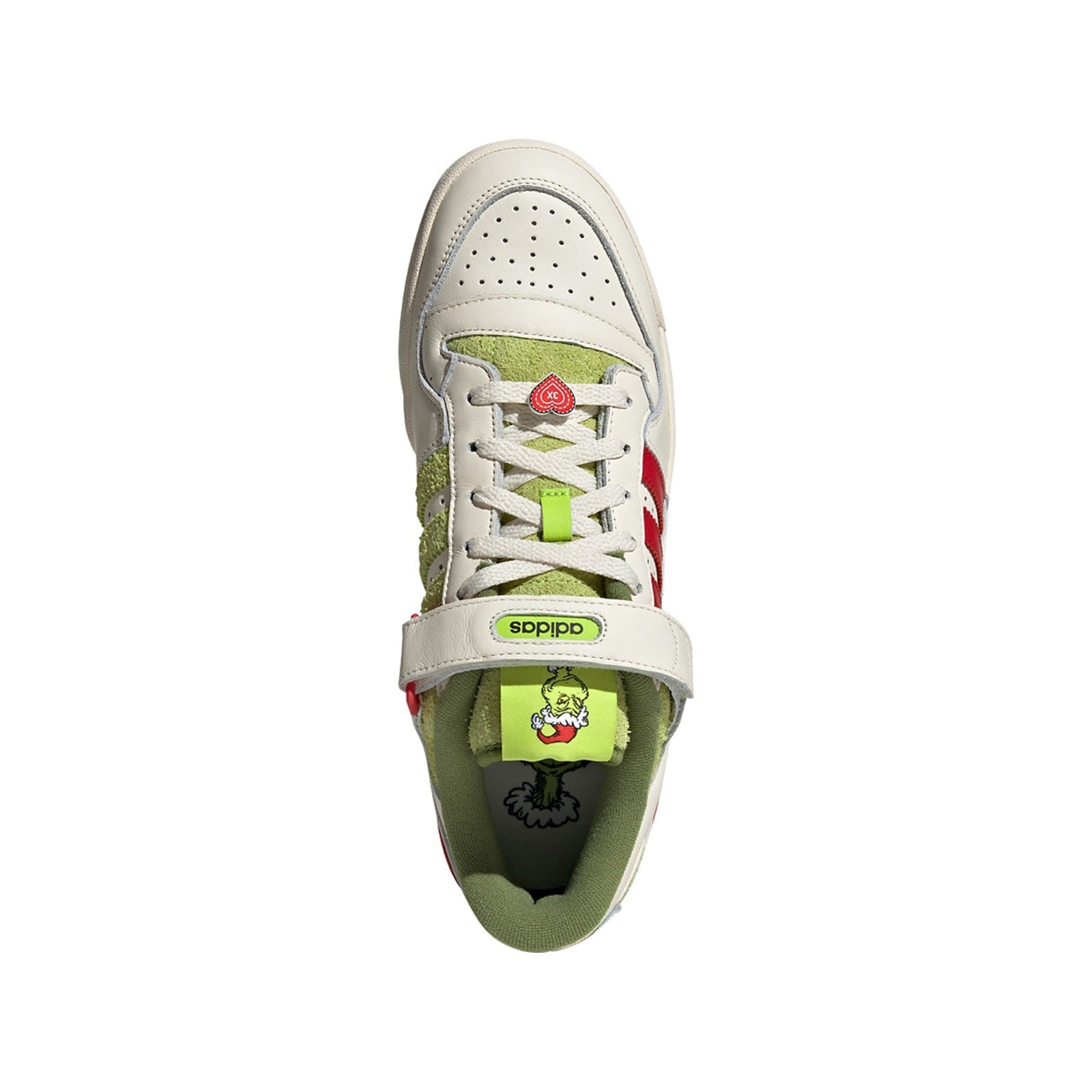Adidas Originals Forum Low "The Grinch" (CWHITE/COLRED/SSLIME) Men's Shoes ID3512 Men's ID3512